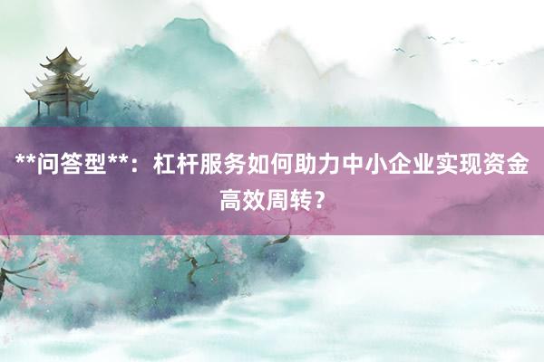 **问答型**：杠杆服务如何助力中小企业实现资金高效周转？