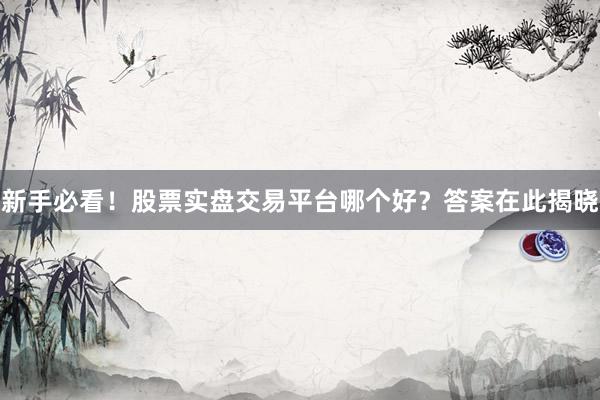 新手必看！股票实盘交易平台哪个好？答案在此揭晓